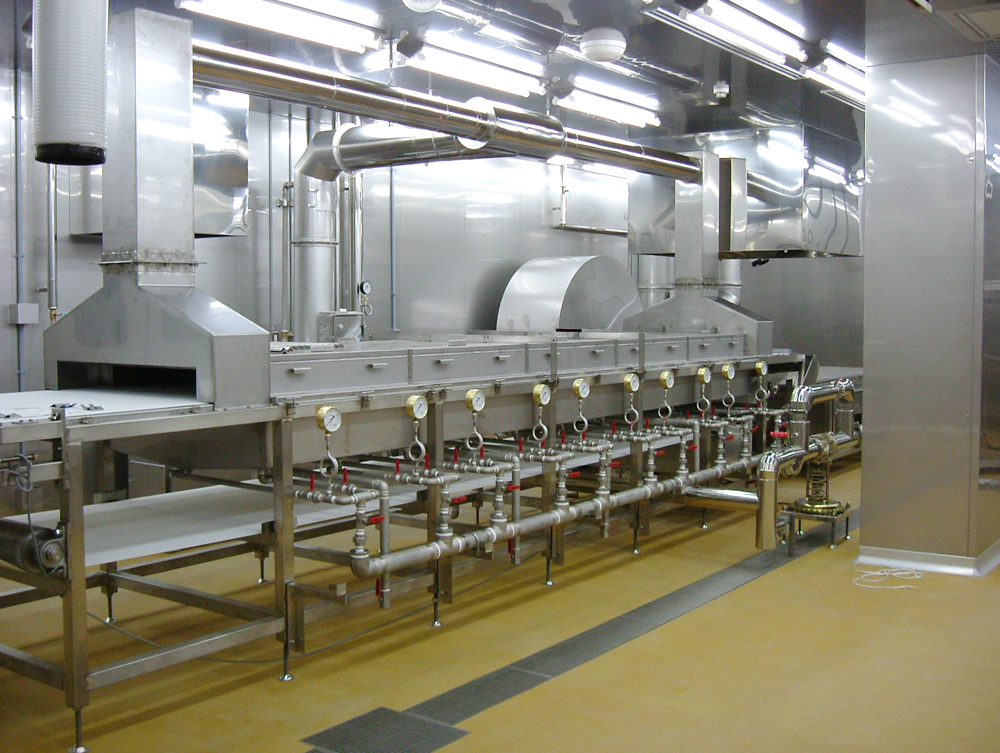 食品工場炊飯ライン機械配線工事